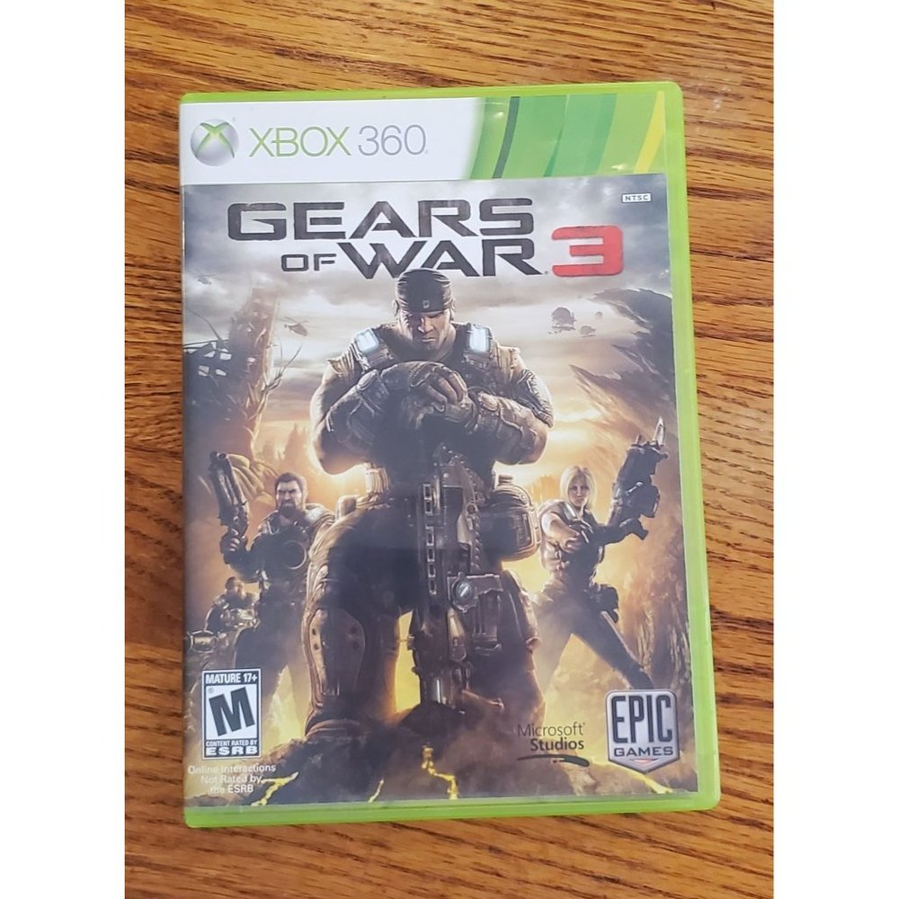 GUC Gears of War 3 Xbox 360 Disc Case Art Manual Promo Tested Complete Microsoft